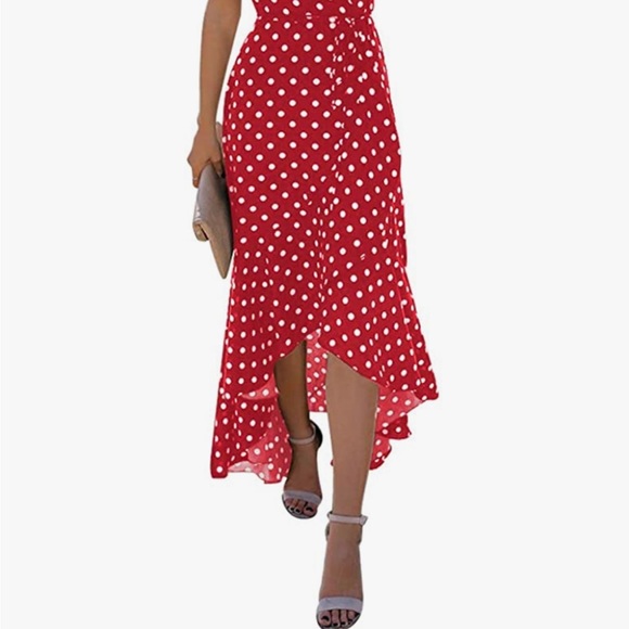POLKA DOT FLOWY HI-LO DRESS NEW WITH TAGS SZ-M SUPER CUTE ๐ฅฐโค๏ธ๐ค - Picture 2 of 7